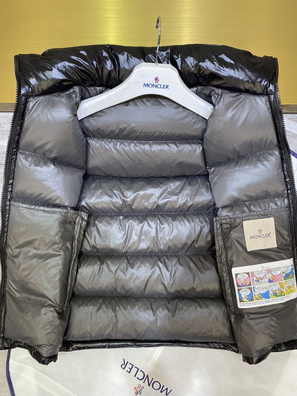 Moncler Hooded Glossy Puffer Down Vest