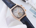Vacheron Constantin Rose Gold Blue Silver Dial Strap Watch